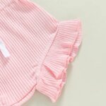 Summer Knit Bodysuit & Shorts-pink