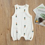 Sleeveless Infant Jumpsuit - Carrot