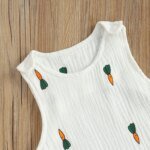 Sleeveless Infant Jumpsuit - Carrot