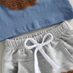 Cartoon Bear Shorts Set