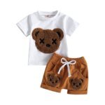 Cartoon Bear Shorts Set