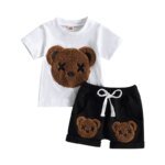 Cartoon Bear Shorts Set